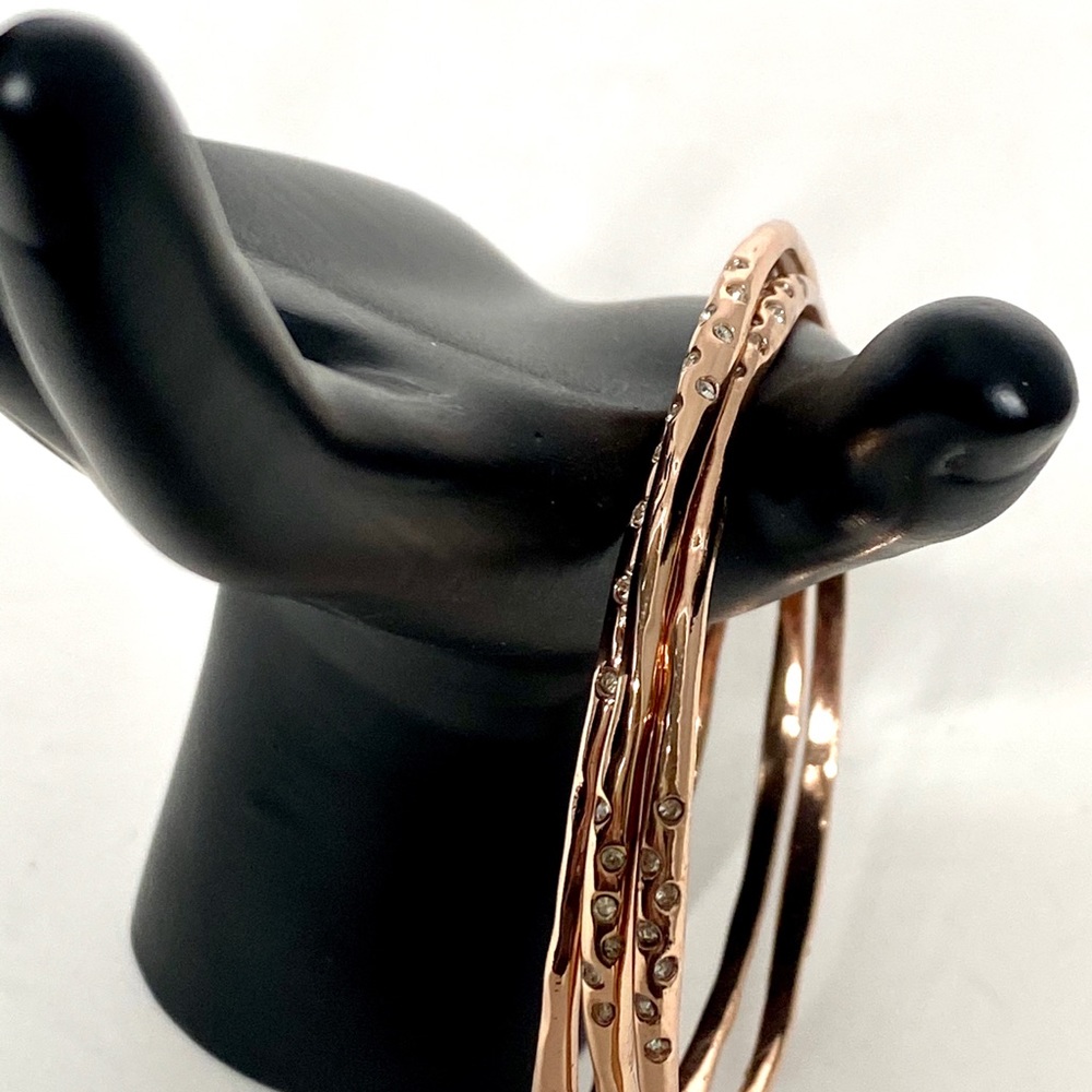 Stella & Dot Rhea Rose Gold Bangles - Picture 3 of 5